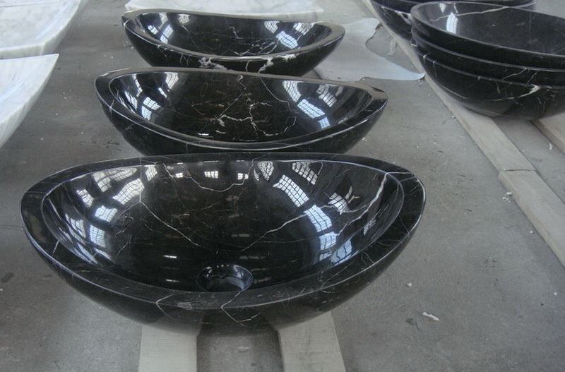 Nero Black Marquina Marble Sink--More veins.jpg