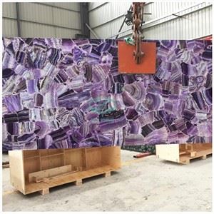 Plošča iz poldragih kamnov iz ametista